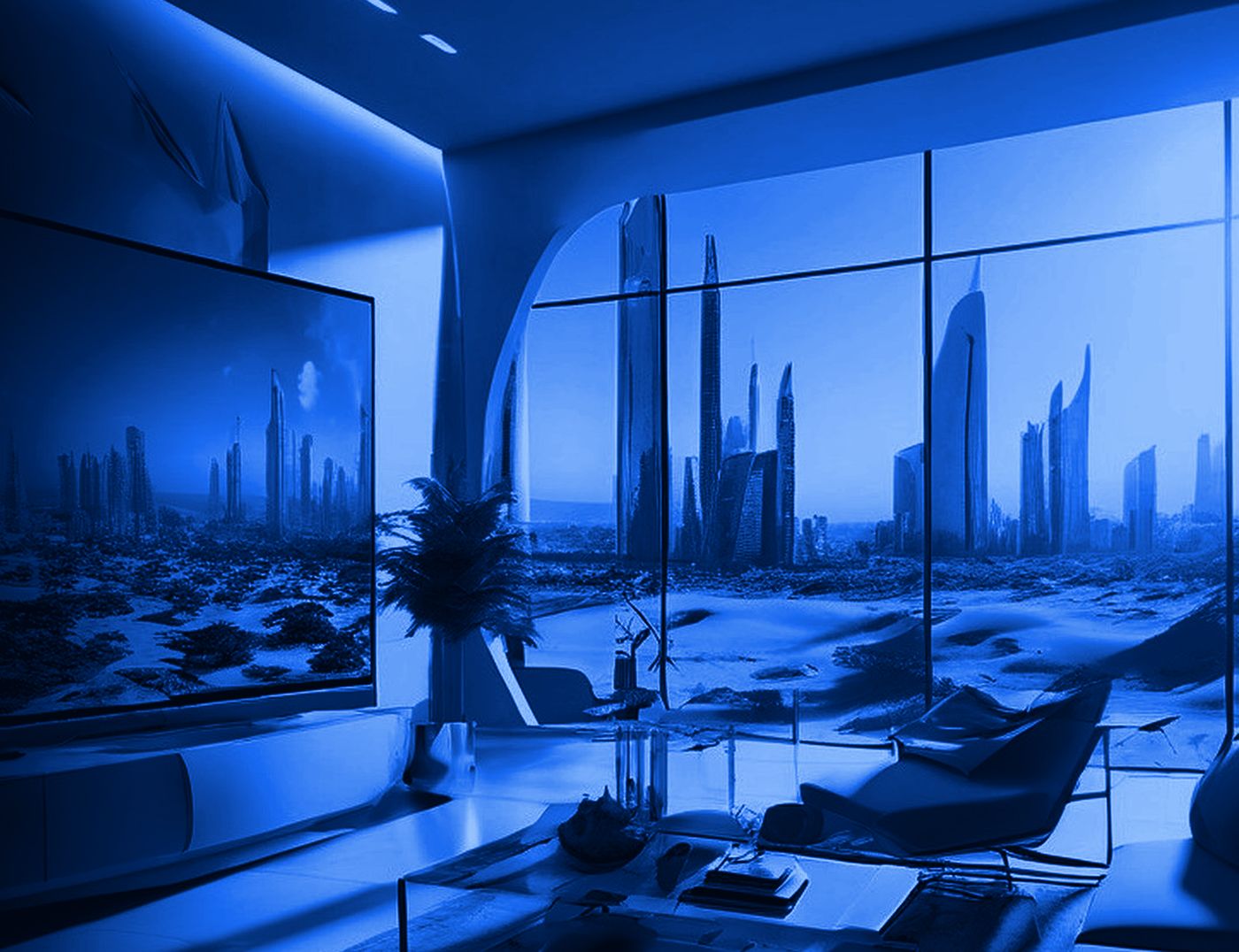 Photoreal 3D twin of a living room